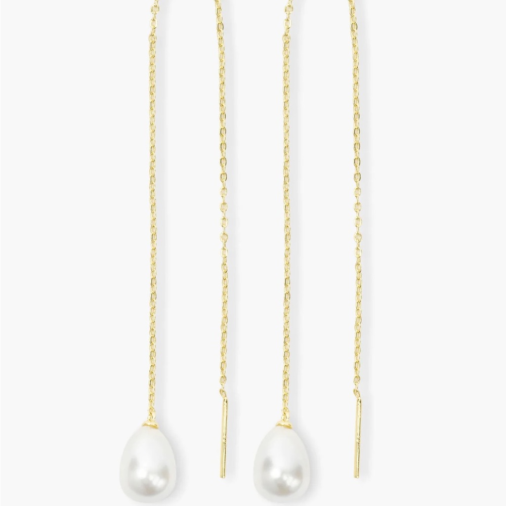 Perfect Pearl Threader Earrings